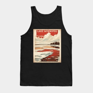 Lake Winnipeg Vintage Poster Tourism Tank Top